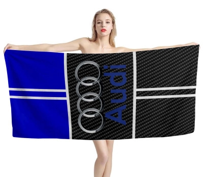 Audi Carbon Blue Beach Towel
