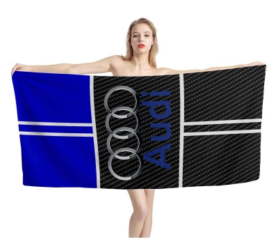 Audi Carbon Blue Beach Towel