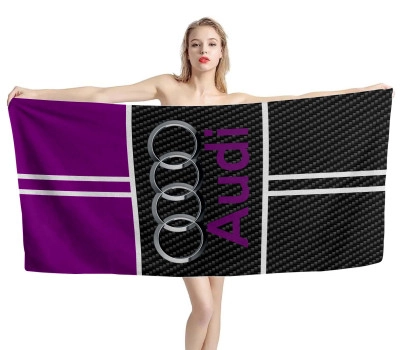 Audi Carbon Purple Beach Towel