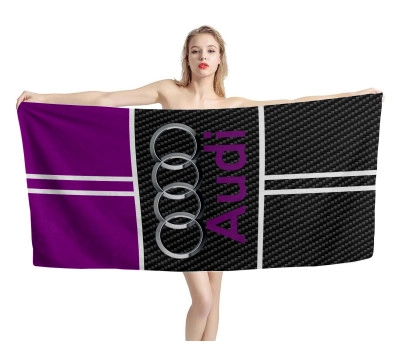 Audi Carbon Purple Beach Towel