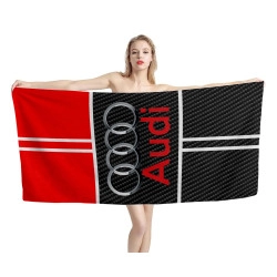 Audi Carbon Red Beach Towel