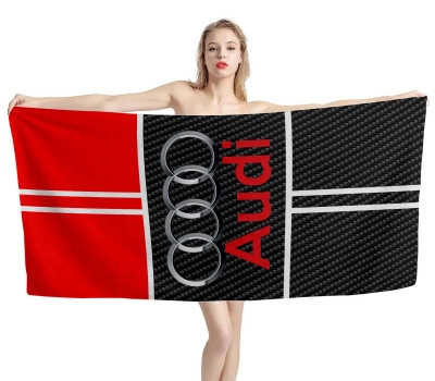 Audi Carbon Red Beach Towel