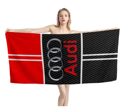 Audi Carbon Red Beach Towel