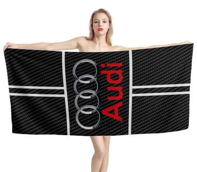 Audi Carbon Black Beach Towel
