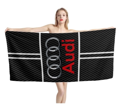 Audi Carbon Black Beach Towel