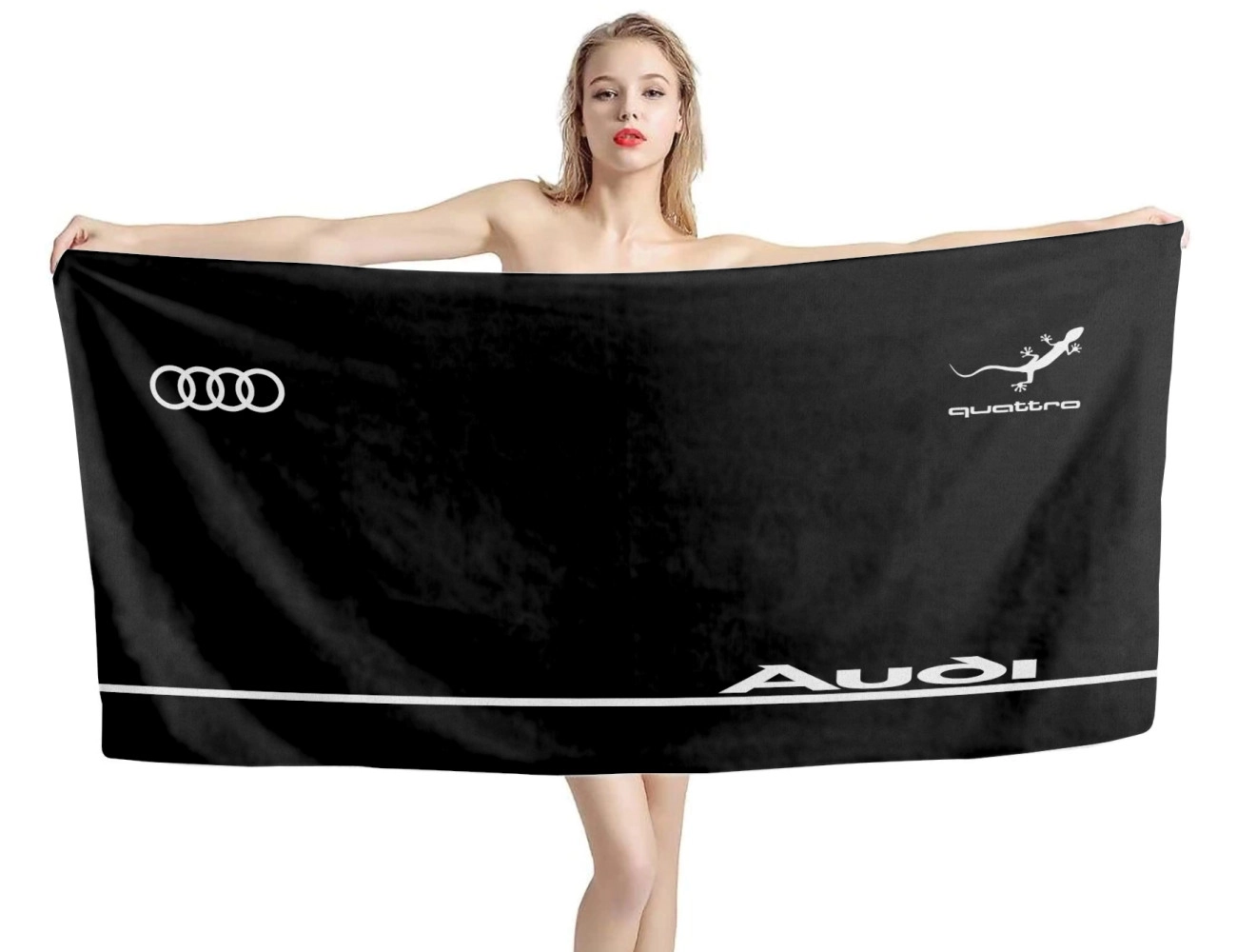 Audi Black Beach Towel, Audi--30