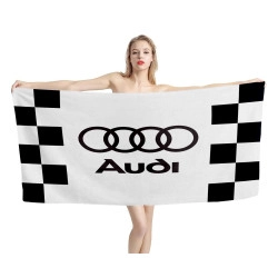 Audi Black White Beach Towel