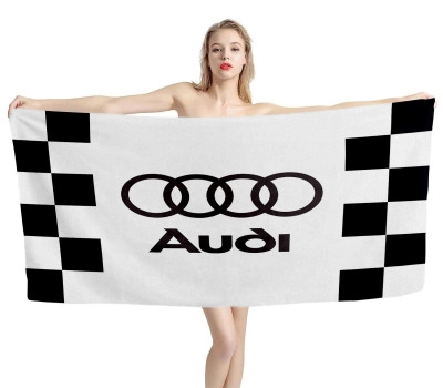Audi Black White Beach Towel