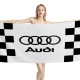 Audi Black White Beach Towel - Image 1