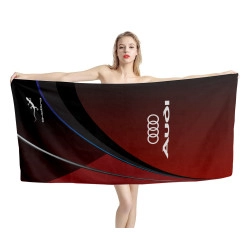 Audi Black-Red Beach Towel