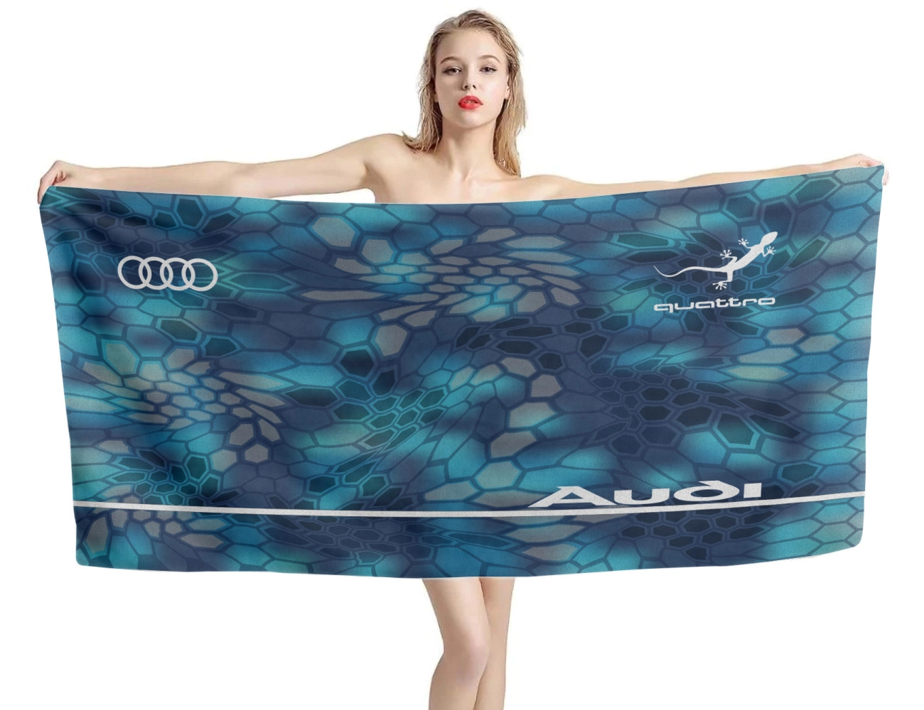 Audi Blue Hexa Beach Towel, Audi--41