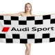 Audi Sport Checkered Racing White Black Beach Towel - Image 1