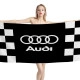 Audi White Black Beach Towel - Image 1