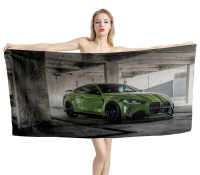 Adro Bmw M4 Coupe Facelift Beach Towel