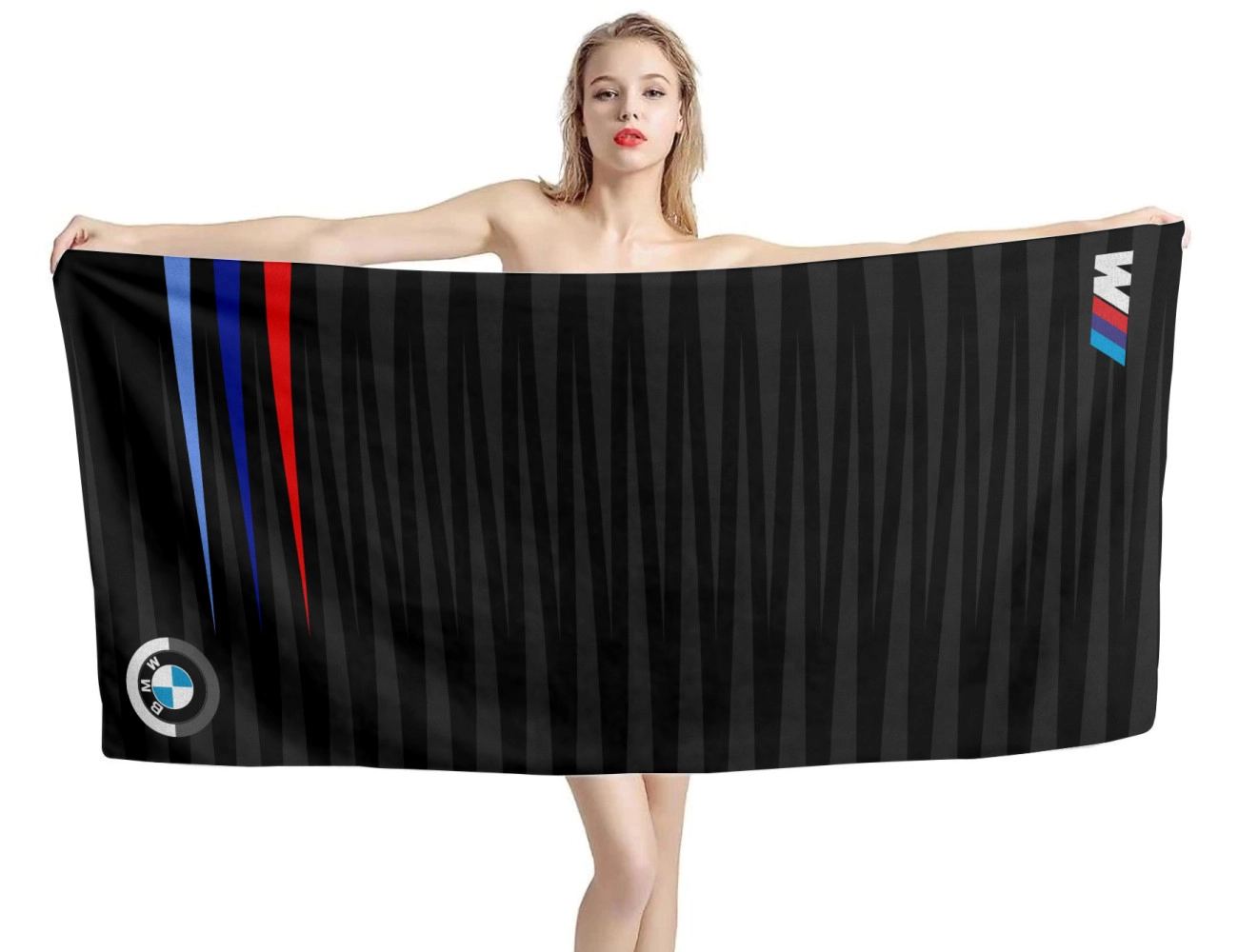 BMW M Series Black Beach Towel, BMW-K25