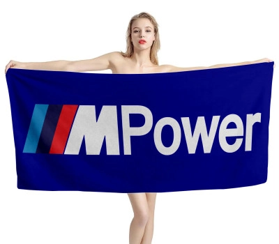 BMW Logo Big M Power Beach Towel