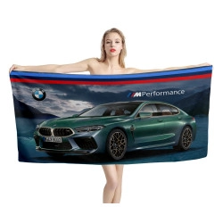 BMW Performance Green Car Beach Towel