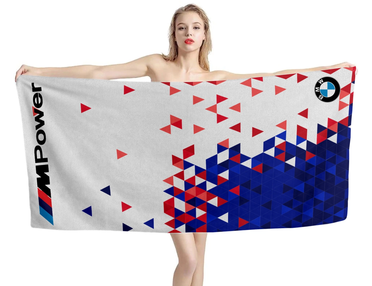 BMW M Power Blue-Red Beach Towel, BMW--11