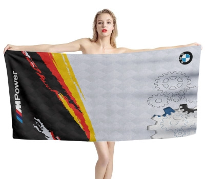 BMW M Power Germany Flag Beach Towel