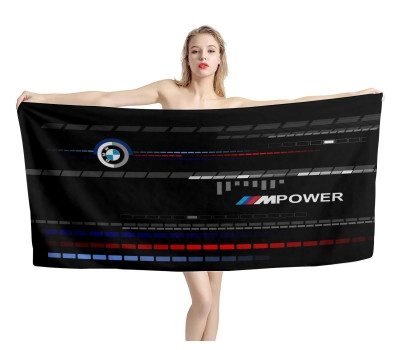 BMW M Power Color Line Black Beach Towel