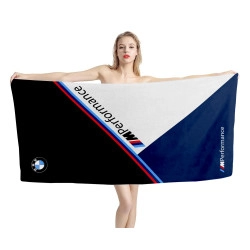 BMW Logo Performance Schwarz Strandtücher