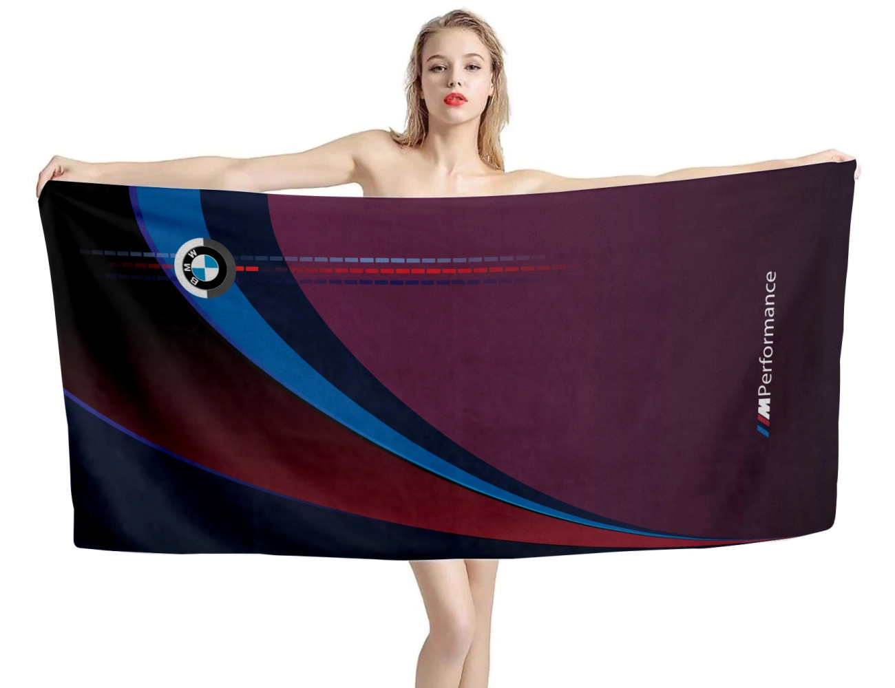 BMW Performance Sport Black Beach Towel, BMW--4