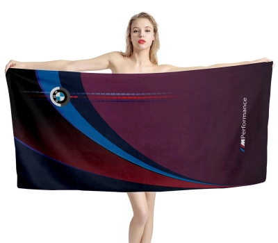 BMW Performance Sport Black Beach Towel