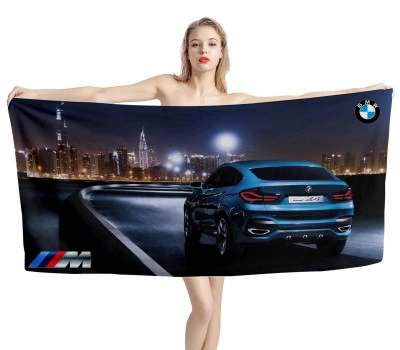 BMW X4 Blue Beach Towel