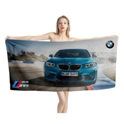 BMW Blue Car Beach Towel