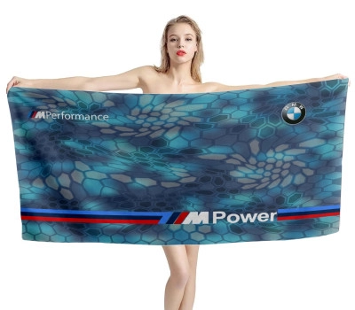 BMW Hex Blue Beach Towel
