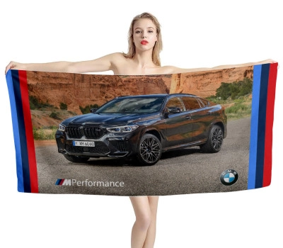 BMW Car M Performance Logo Beach Towel