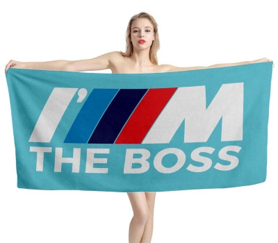 I'm the BMW Boss Blue Beach Towel