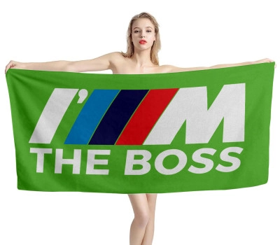 I'm the BMW Boss Lime Beach Towel