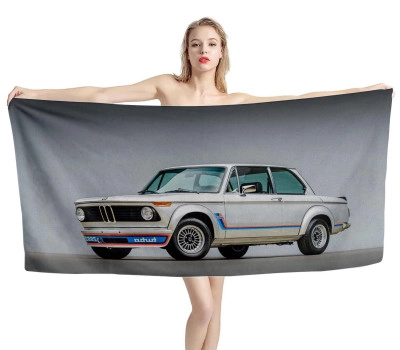 BMW 2002 Turbo Old Car Coupé Beach Towel