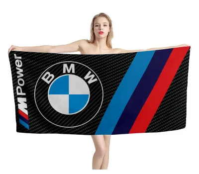 BMW Big Logo M Power Carbon Black Beach Towel