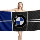 BMW Logo Carbon Blue Beach Towel - Image 1