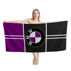 BMW Logo Carbon Lila Strandtuch
