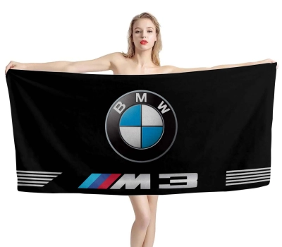 BMW M Power Racing Black Beach Towel