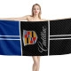 Cadillac Logo Carbon Blue Beach Towel - Image 1