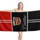 Cadillac Logo Carbon Red Beach Towel - Image 1