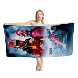 Charles Leclerc F1 Ferrari Beach Towel