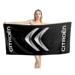 Citroen Logo Black Beach Towel