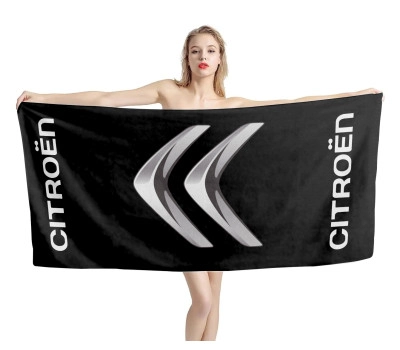 Citroen Logo Black Beach Towel