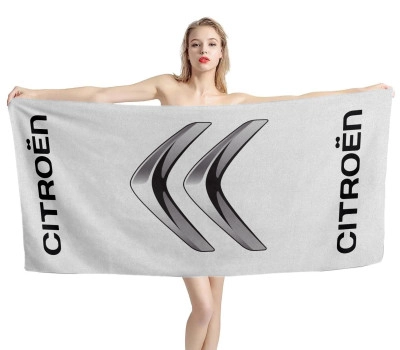 Citroen Logo White Beach Towel