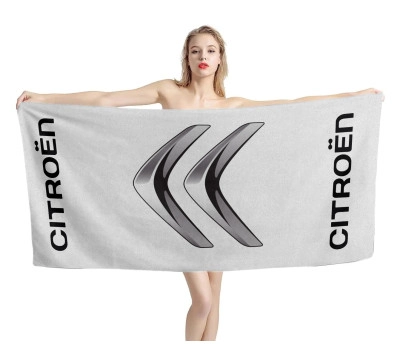 Citroen Logo White Beach Towel