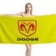 Dodge Logo Yellow Beach Towel - Image 1