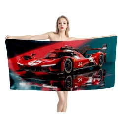 Ferrari 24 Le Mans 24-hour Race Beach Towel