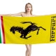 Ferrari Italy flag Yellow Beach Towel - Image 1