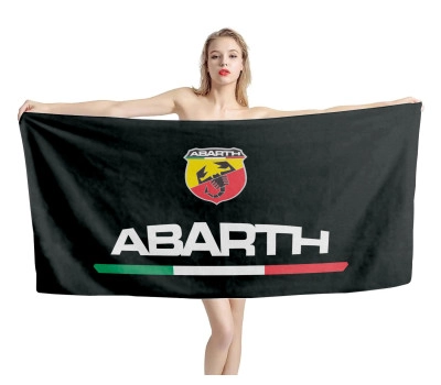 Fiat Abarth Black Beach Towel