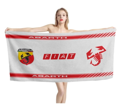 Fiat Abarth Logo Weiß Strandtücher